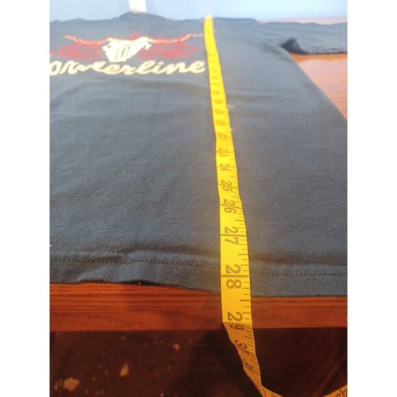 Flaming Longhorn Skull Borderline T-Shirt Western Rodeo Band Party Red Black - Picture 2 of 7